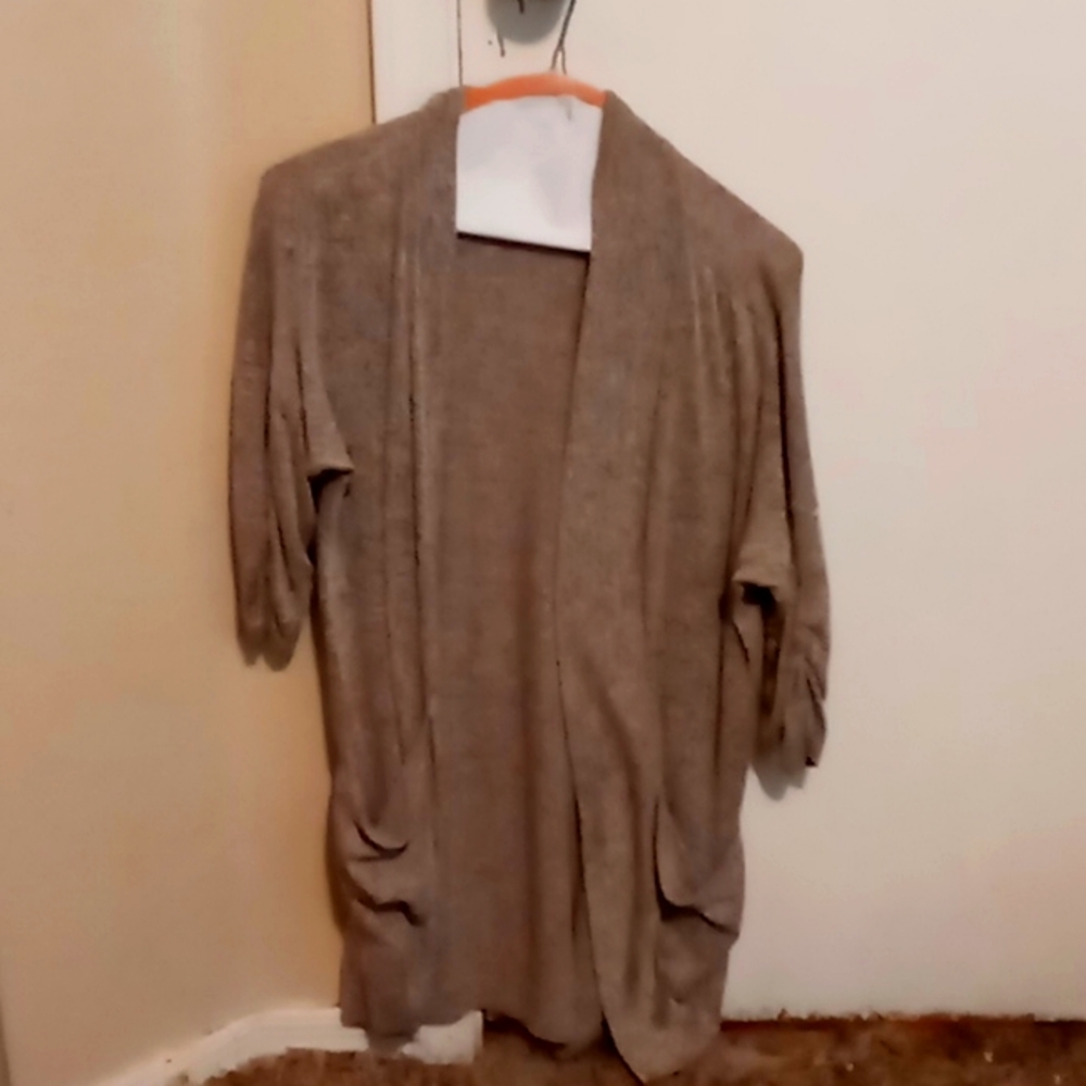 Gray Cardigan, Large, brand tree kisses.